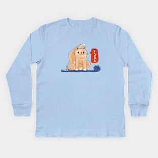 Cat and yoga Kids Long Sleeve T-Shirt